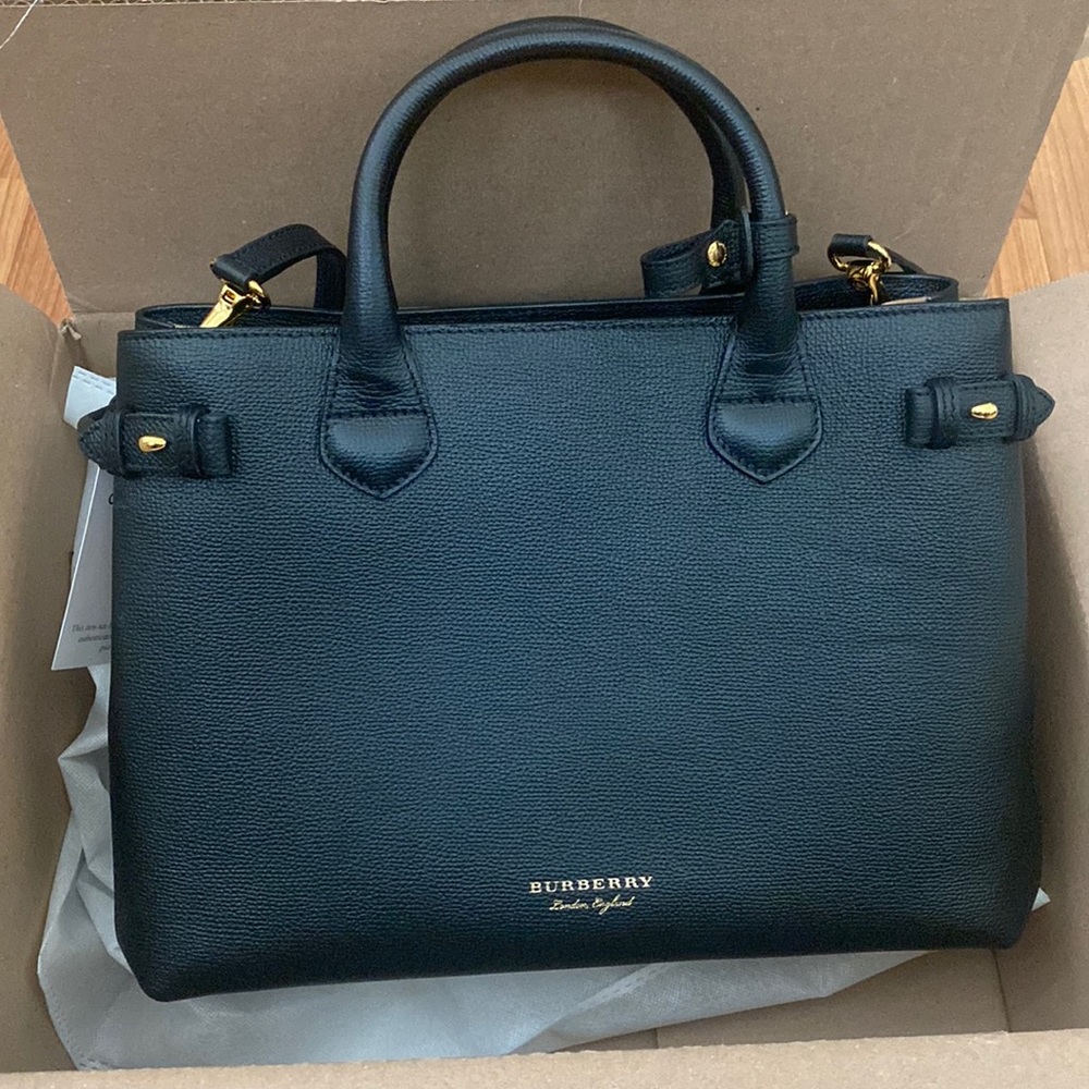Burberry Medium Black Banner Bag